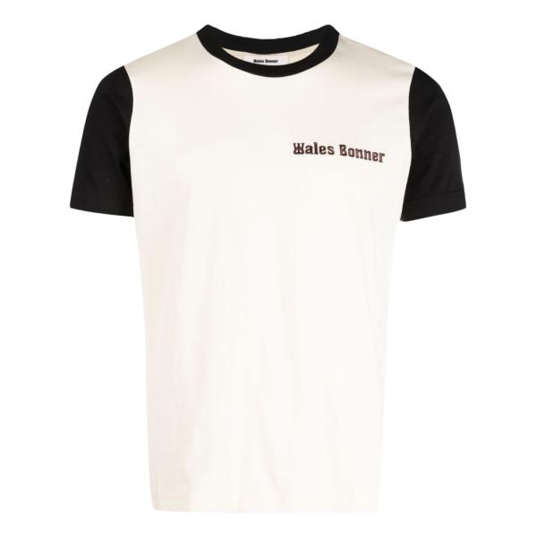 엘링크,WALES BONNER 남성 화이트 티셔츠