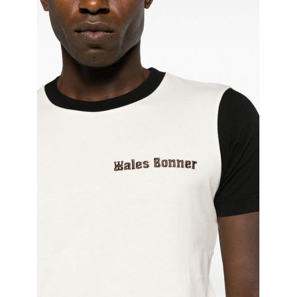 엘링크,WALES BONNER 남성 화이트 티셔츠