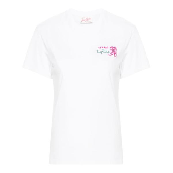 엘링크,MC2 SAINT BARTH 여성 화이트 티셔츠