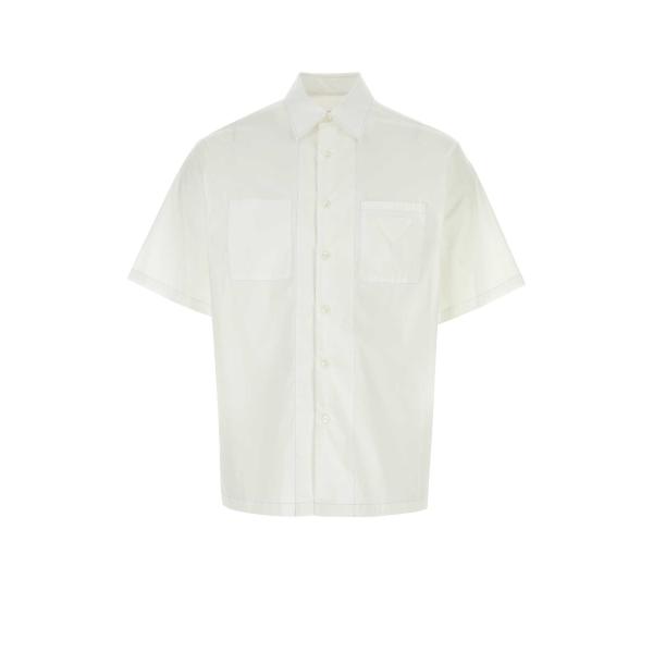엘링크,PRADA 남성 화이트 Stretch 포플린 셔츠
