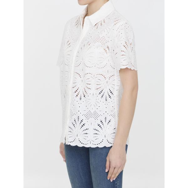 엘링크,SELF-PORTRAIT 여성 화이트 레이스 셔츠