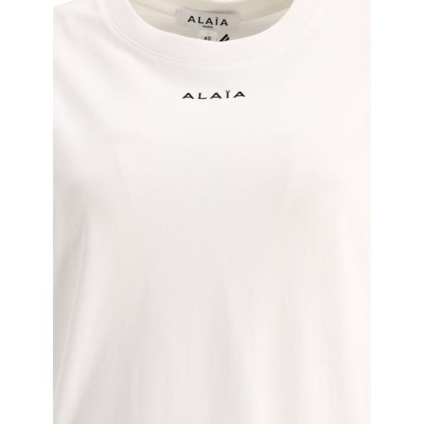 엘링크,ALAIA 여성 화이트 티셔츠