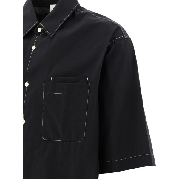 엘링크,LEMAIRE 남성 블랙 Double Pocket 셔츠