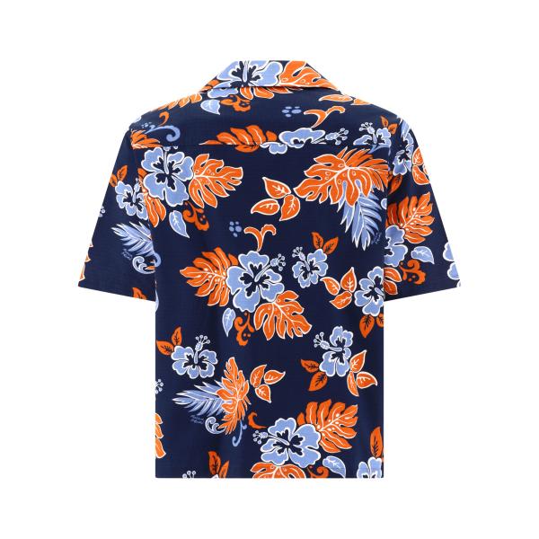 엘링크,MAISON KITSUNE 남성 네이비 Tropical 셔츠